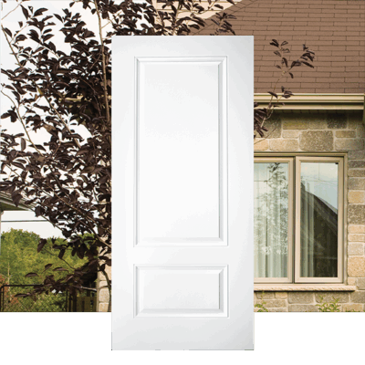 Smooth White 2 Panel 3/4 Lite