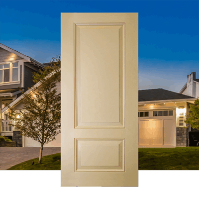 Oak Woodgrain 2 Panel 3/4 Lite