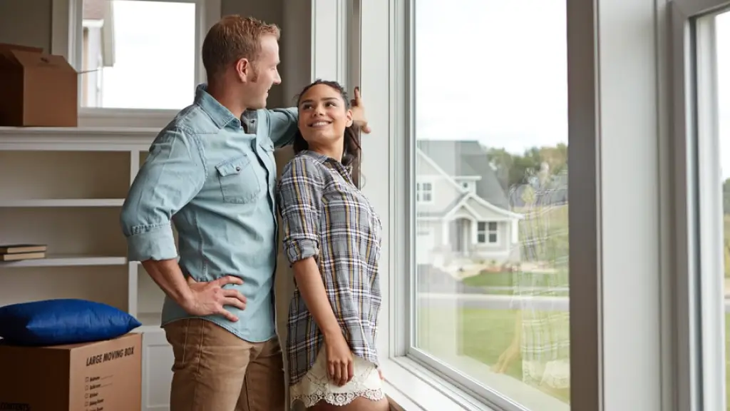 Moving on to bigger and better things together. a couple moving into their new home.