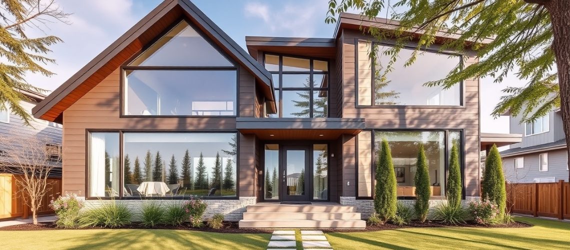 A beautiful home in calgary with modern windows with energy efficient windows